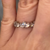 "Vivian" 1.00ct diamonds Pear Pattern Diamond Half Eternity Diamond Ring ET3