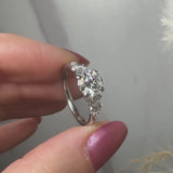 "Sterley" 1.5 Carat Round Cut Diamond Shoulder Engagement Ring