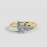 "Oyester" 2 Carat Toi et Moi 18kt Yellow Gold Engagement Ring SS2S03