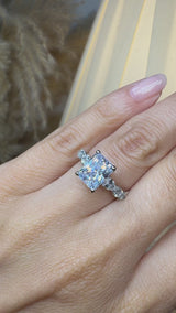 "Godiva" Radiant Cut 2 Carat Diamond Shoulder 9KT White Gold DSRC01