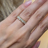 "Mirage" 1.5 Carat 18K Yellow Gold Half Eternity Ring