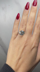 "Zues" Round Cut 10 Carat Solitaire Diamond Engagement Ring