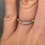 "Emery" 0.16ct Micro Set Diamond Subtly Shaped Eternity Ring ET33