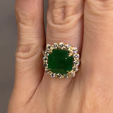 "Riva" 4.59 Carat Square Emerald Gem Halo Engagement Ring