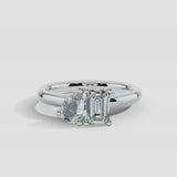 "lov"4 Carat Toi et Moi Platinum Engagement Ring SS2S02