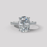 "Crussey" 5 Carat Cushion Cut Diamond Matching Bridal Set Engagement Ring