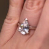 "Rain" Solitaire Pear Cut Diamond Engagement Ring SSPS02