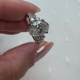 "Juniper" Oval Cut 1.5 Carat Diamond Shoulder Platinum Engagement Ring DSOC08