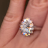 "Bianca" Star Shape Halo Pear Cut Diamond Engagement Ring HAPS05