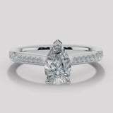 "Emmy" 1 Carat Pear Cut Diamond Grain Set Diamond Band DSPS04
