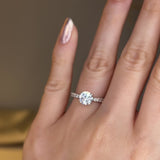 "Jasiri" Round Brilliant Cut Diamond Micro Set Diamond Engagement Ring DSRB95