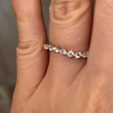 "Helene" Bubble Wave Shaped Round Brilliant 0.60ct Diamonds Eternity Ring ET50