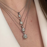 Round Brilliant Cut Solitaire Diamond Pendant With 18 Inches Chain PCC4B