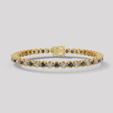 Round Brilliant Diamond and Sapphire Bracelet BR45558DS