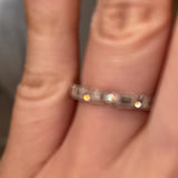 "Lelia" Dainty Round and Emerald Cut 0.39ct Diamond Ring ET73