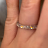 "Jo" Mini Bubbles Round Circle Pattern Diamond Half Eternity Ring E80