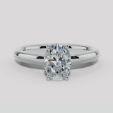 "Olyra" 1 Carat Oval Cut Diamond Hidden Under Halo Engagement Ring UHOC01