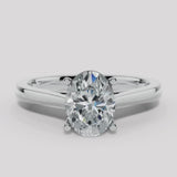 "Poppy" 1 Carat Solitaire Oval Brilliant Cut Diamond Engagement Ring SSOC05
