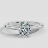 "Addison" Hidden Under Halo 2.50 Carat Oval Cut Diamond Yellow Gold Engagement Ring UHOC06