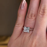 "Zella" Solitaire Princess Cut Diamond Engagement Ring SSPC07