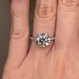 "Solace" 2.50 Carat Round Brilliant Cut Diamond Shoulders Platinum Engagement Ring