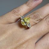 "Celestia" 2 Carat Pear Cut Lab Grown Diamond Engagement Ring SPS02