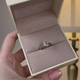 "Gracey" Solitaire Emerald Cut Bezel Diamond Engagement Ring