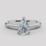 "Millie" 1 Carat Pear Cut Diamond Hidden Under Halo Engagement Ring UHPS01