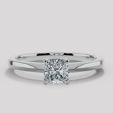 "Cara" 1 Carat Solitaire Cushion Cut Diamond Engagement Ring SSCC02