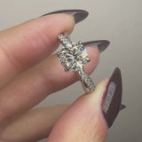 "Halena" Round Cut 2 Carat diamond Shoulder Platinum Engagement Ring DSRB31