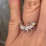 "Irena" Petal Marquise Cut Diamond U Shaped Eternity Ring ET13