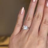 "Cara" Solitaire Cushion Cut Diamond Engagement Ring SSCC02