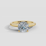 "Sunset" Solitaire 2.25 Carat Round Brilliant Cut Dual Tone Engagement Ring