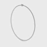 Round Brilliant Cut Diamond Tennis Necklace NE210018