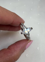 "Jasmine" Marquise Cut 1 Carat Diamond Shoulder Platinum Engagement Ring DSMC05