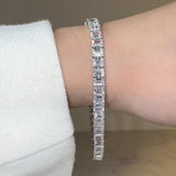 Baguette Emerald Cut 13 Carat Diamond Bracelet BREC1