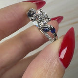 "Raen" Round Cut 0.80 Carat Twisted Diamond Shoulder Engagement Ring