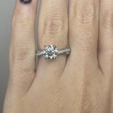 "Halena" Round Cut 2 Carat diamond Shoulder Platinum Engagement Ring DSRB31