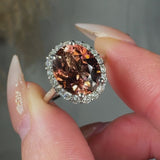 "Zenvira" 3.20 Carat Oval Cut Natural Diamond Engagement Ring HR1477