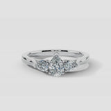 "Madeline" Three Stone Pear Cut Diamond Trilogy Engagement Ring 3SPS02