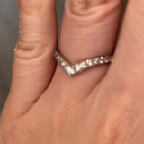 "Clara" Pave V Shape Eternity 0.41ct Diamond Ring ET42