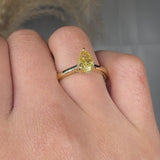 "Zyveris" Yellow 1.06 Carat Pear Cut Solitaire Lab Grown Diamond Engagement Ring HLR443