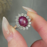"Virel" Ruby 3 Carat Oval Cut Natural Diamond Engagement Ring HR1395