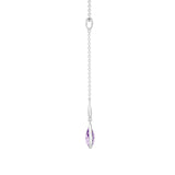 18ct White Gold Diamond And Amethyst Necklace - HEERA DIAMONDS