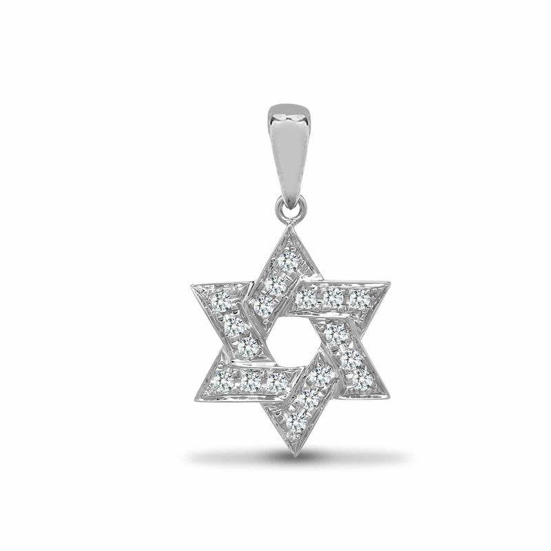 18ct White Gold Diamond Pendant - HEERA DIAMONDS