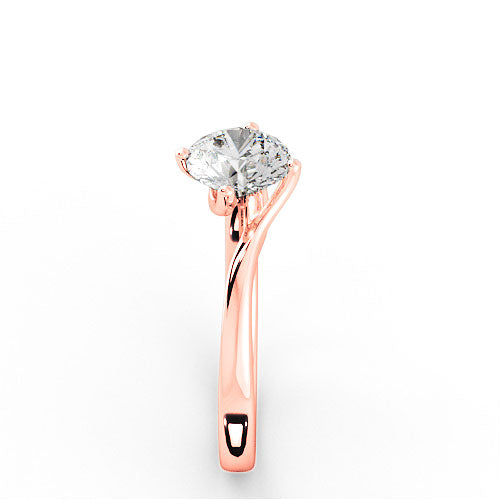 SALVA Round Brilliant Solitaire Engagement Ring in Rose Gold - HEERA DIAMONDS