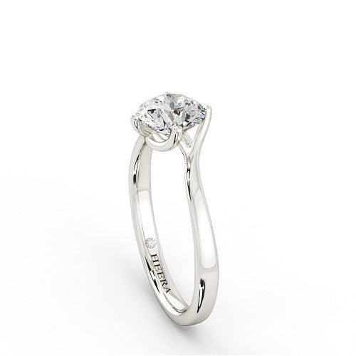 SALVA - Round Brilliant Diamond Solitaire Engagement Ring in Platinum - HEERA DIAMONDS
