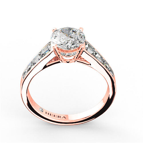 LUISA - Diamond Engagement Ring in Rose Gold - HEERA DIAMONDS