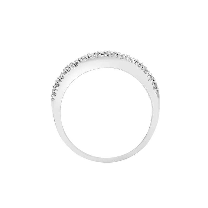 9ct White Gold Diamond And Black Diamond Ring - HEERA DIAMONDS
