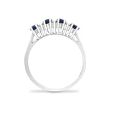 9ct White Gold Diamond And Sapphire Ring - HEERA DIAMONDS